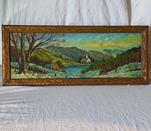 Quadro paesaggio lago - , montagna