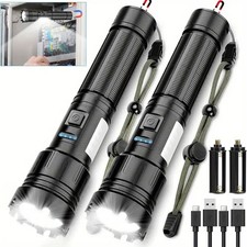 1000000 Lumen Torcia LED USB 5000 metri Torcia Tattica Luce da Lavoro IT