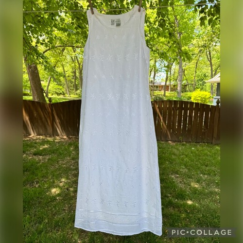 Maxi abito vintage bianco