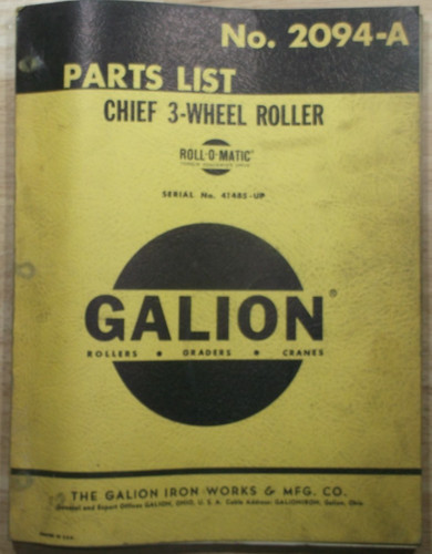 Galion chief manuale parti - manuale,
