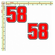 Adesivi marco simoncelli 58 sticker auto moto casco print pvc scontornato 2 pz