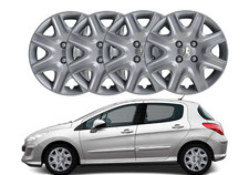 KIT SET 4 COPRICERCHI BORCHIE COPPA RUOTA RAGGIO D 15" PER  PEUGEOT 308