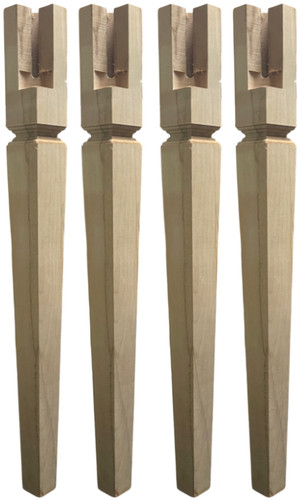 Set gambe tavolo - 4, legno