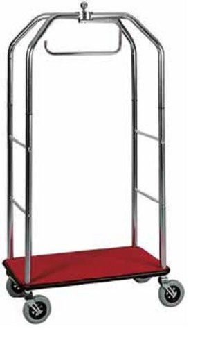 Carrello porta valigie cromato - carrello,