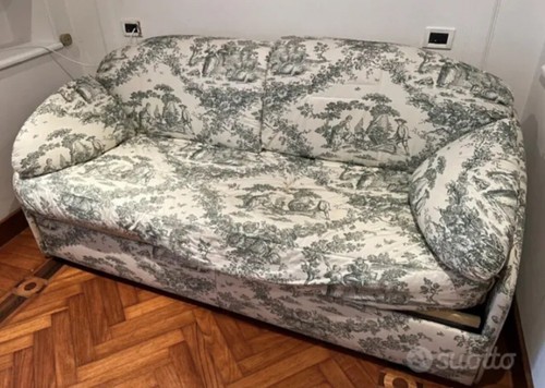 Divano con letto foderato - con,