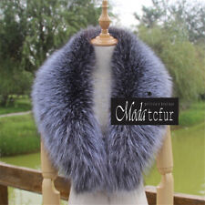 COLLO PELLICCIA di VOLPE ARGENTATA FOURRURE RENARD silver FOX fur LIGHT SILVER