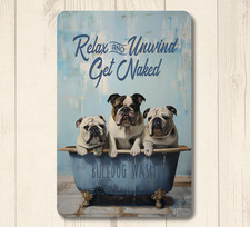 Insegna bagno Bulldog inglese