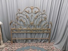 Testata Del Letto In Ferro Battuto Dorato Epoca 900