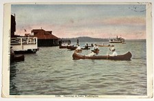 1907 Cartolina Canoa sul Lago