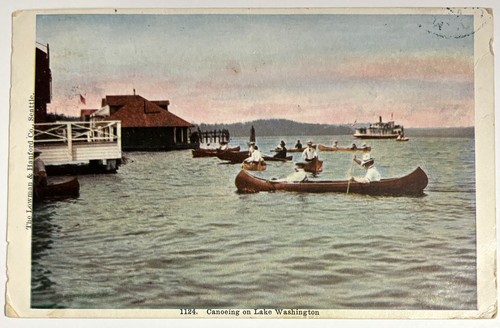 1907 cartolina canoa sul - cartolina,