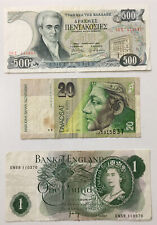Europa - Grecia, Slovacchia, Inghilterra - banconote circolate da collezione