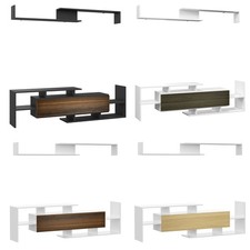 HOMCOM Mobile TV con Mensola a Muro Ripiani Aperti e Armadietto Chiuso