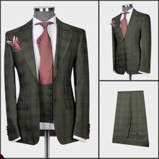 Plaid Checked Men Suits
