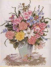 SCHEMA PUNTO CROCE VASO FIORI