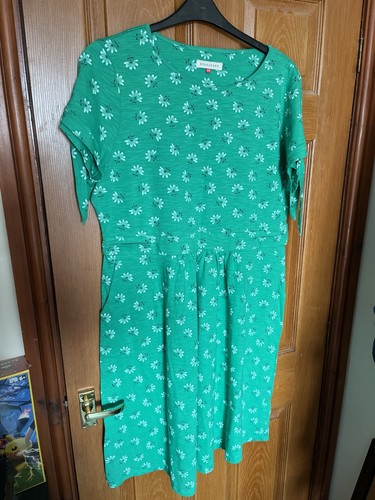 Abito donna verde floreale