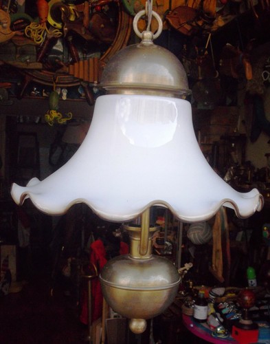 Lampadario vintage ottone - lampadario,