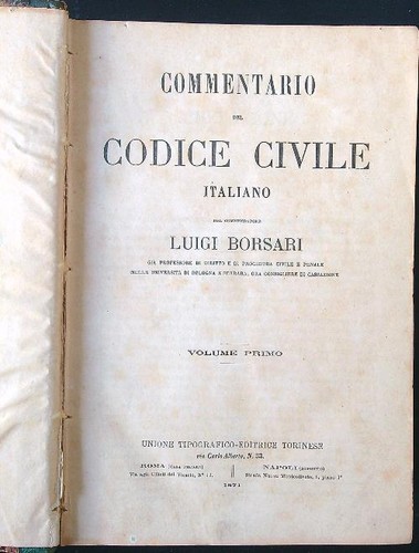 Commentario del codice - commentario, civile