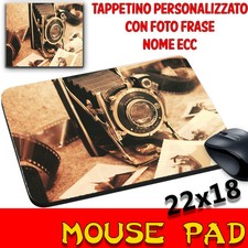 Mouse Pad Vintage Macchina Fotografica Tappetino personalizzato con foto,nome...