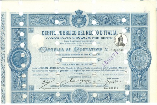 Debito pubblico del regno - debito,