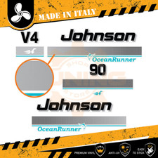 Decalcomania Adesivi Motore Fuoribordo Johnson 90 cv Ocen Runner V4