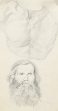 Disegno uomo barbuto e - disegno, un