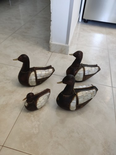 Lotto papere madreperla legno - lotto,