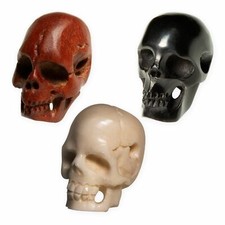 Teschio perle teschio ciondolo corno legno osso catena bracciale perla barba biker