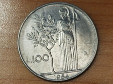 1964 Italy 100 Lire KM# 96.1