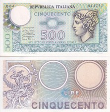 Italy 500 Lire 1974 P 94 UNC