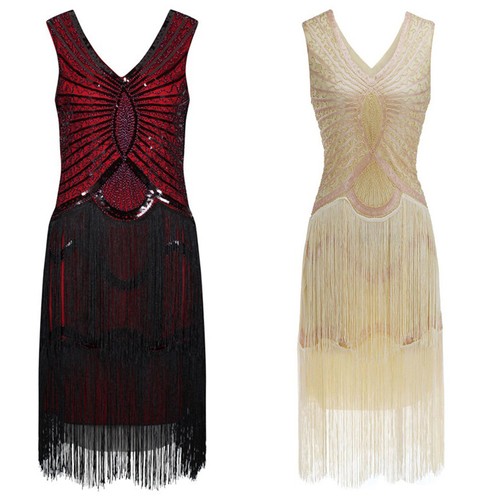 Costume scollo flapper - a, v