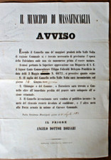 378Z-MASSAFISCAGLIA-FERRARA 1853 DIVIETO DEL TAGLIO E RACCOLTA DEL CANNELLO