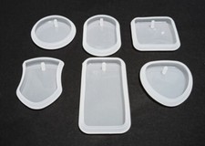 1pz  stampo silicone per resina fai da te forma tondo,ovale,cuore 42-67mm bijoux