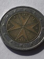 MONETA 2 EURO MALTA 2008 RARA RARISSIMA DA COLLEZIONE CON F IN UNA STELLA