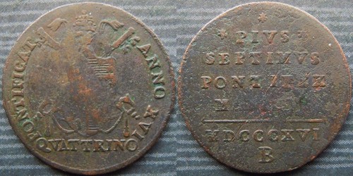 Vatican quattrino 1816 - vatican,