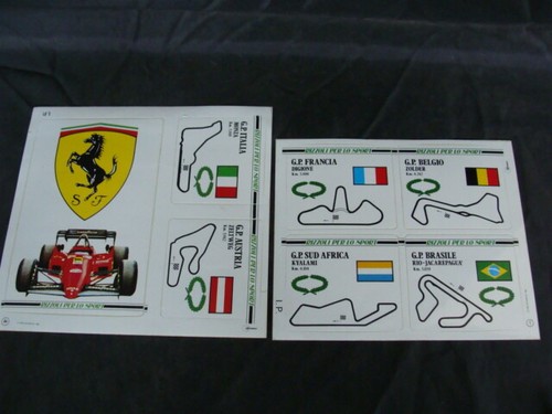 Adesivi ferrari circuiti - adesivi, f1