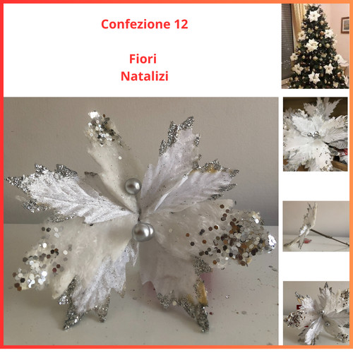 Set fiori natalizi addobbi - set,