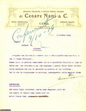 1919 COMO Tipografia e Libreria editrice Cesare NANI