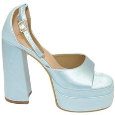 SANDALO DONNA TACCO IN RASO