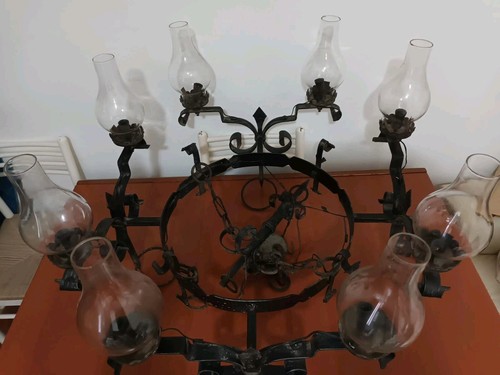 Lampadario ferro battuto - in,