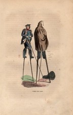 Stampa antica LANDES uomini