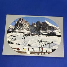 STAZIONE INVERNALE ALPE DI SIUSI ALTIPIANO DELLO SCILIAR CARTOLINA A COLORI
