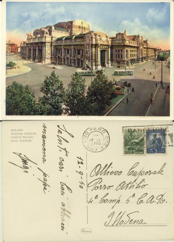 Milano stazione centrale 1950 - milano, -stazione