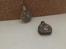 2 vintage filigree metal and
