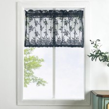 Tenda Valance in Pizzo Nero