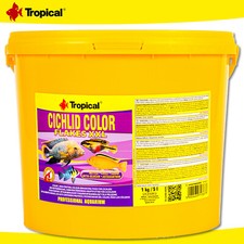 Tropical 5 L Cichlid Color Flakes XXL | Mangime principale che migliora il colore