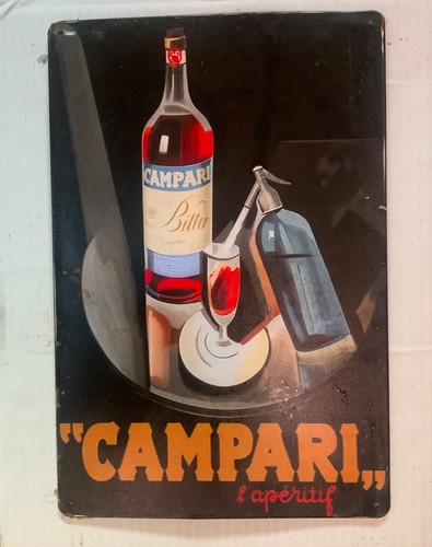Insegna metallo campari - insegna, in