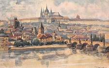 Cartolina Praha Praga Ponte di