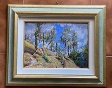 Quadro Dipinto Olio di “Pomeriggio d’ Estate“ Alberto Piero Focardi.anno 1945