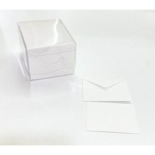 Conf. 100 Biglietti con busta BIANCO F.TO 7 - 7.5X6 cm 1DVN