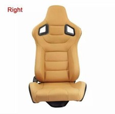 Coppia Sedili sportivi avvolgenti auto similpelle Recaro replica beige sx/dx 706